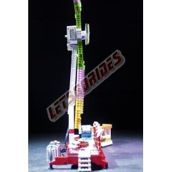 LetsGoRides - Speed 2020, 
Motorized reproduction of the fairground attraction "Speed" (KMG) made with Lego bricks. Foldable on