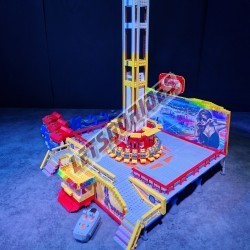 LetsGoRides - Drop Tower, 
Motorized reproduction of the fairground attraction 'Drop Tower' made with Lego.
Foldable on 5 trai