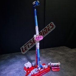 LetsGoRides - Speed, 

Motorized reproduction of the fairground attraction "Speed" (KMG) made with Lego bricks. Foldable on on