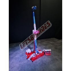 LetsGoRides - Speed, 

Motorized reproduction of the fairground attraction "Speed" (KMG) made with Lego bricks. Foldable on on